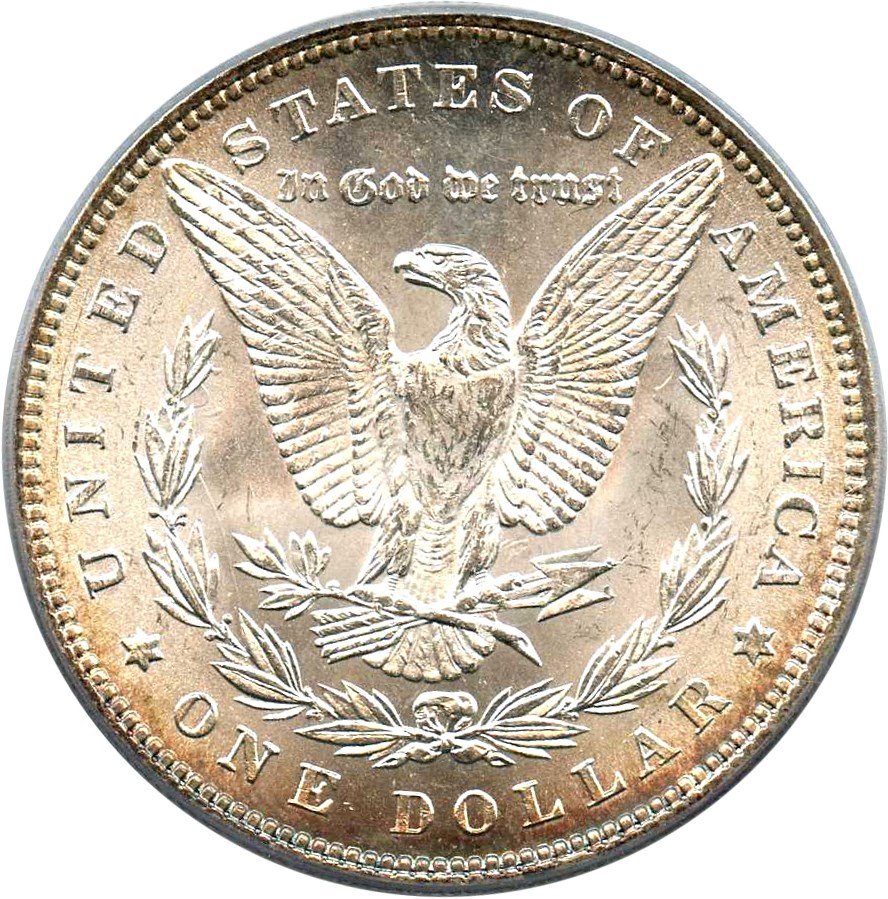 image for: Hot 50 VAM: 1884 $1 PCGS MS63 (VAM-2A, Partial E Rev) 