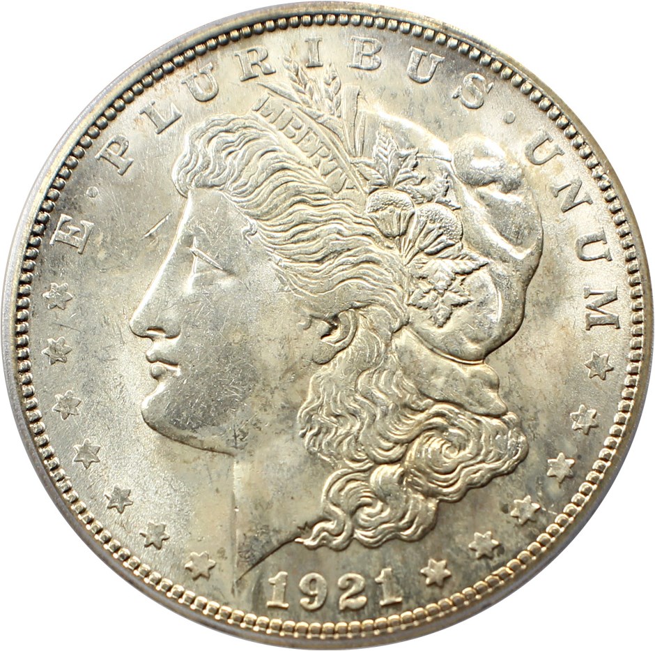 image for: 1921-S $1 PCGS MS62 (VAM-1B, Thorn Head) 