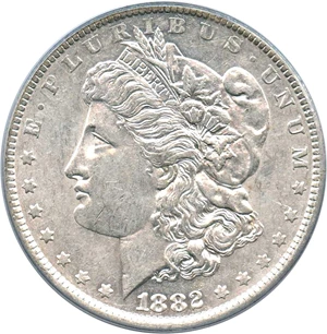image for: Top 100 VAM: 1882-O $1 PCGS AU50 (VAM-5, O/S Broken)