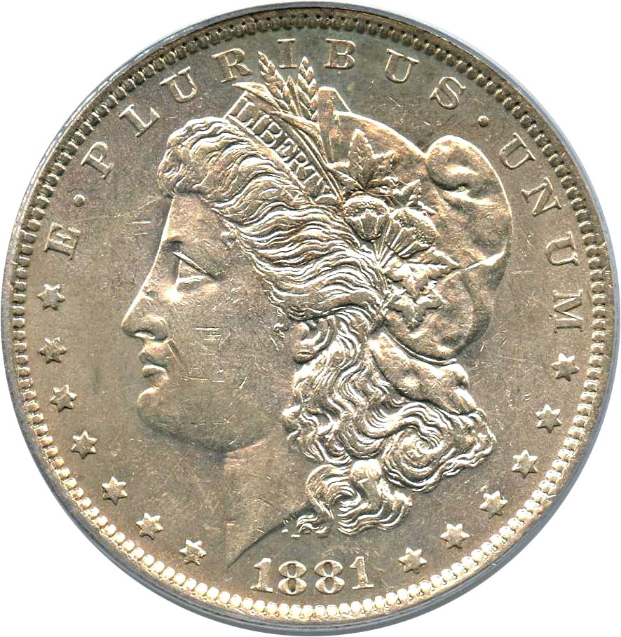 image for: 1881-O $1 PCGS AU55 (VAM-5, O/O)