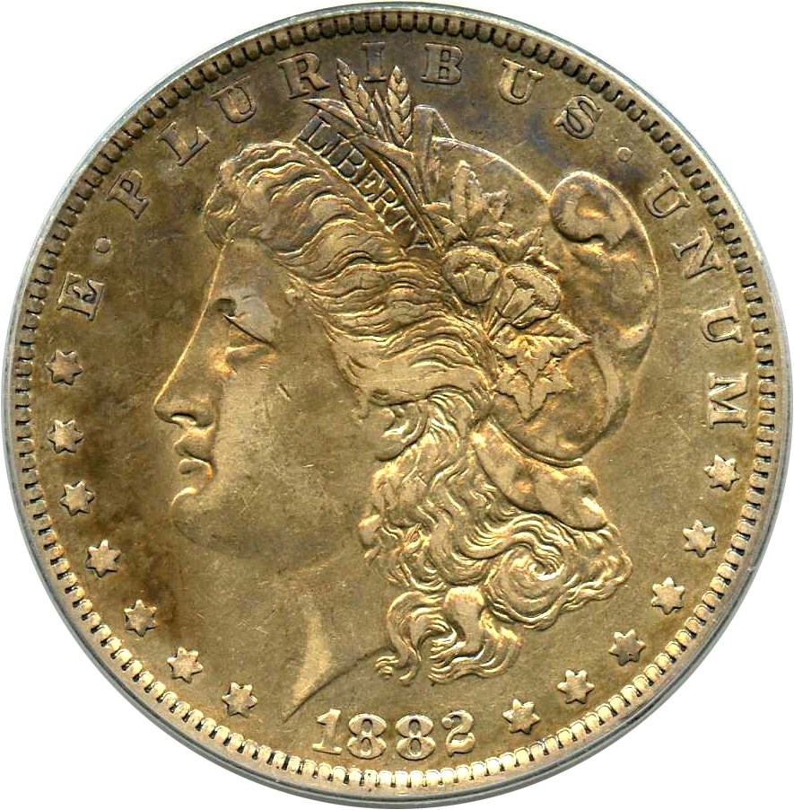 image for: Top 100 VAM: 1882-O/S $1 PCGS XF40 (VAM-3, O/S, EDS)