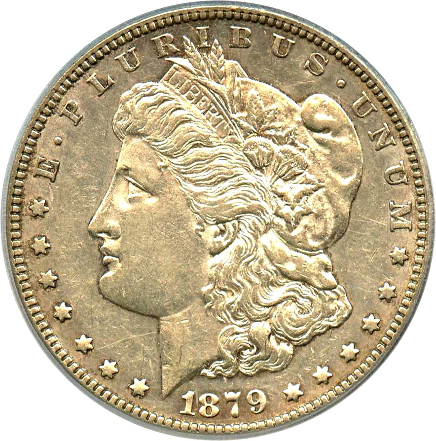 image for: Top 100 VAM: 1879-S $1 PCGS AU50 (VAM-39, Reverse of 1878)