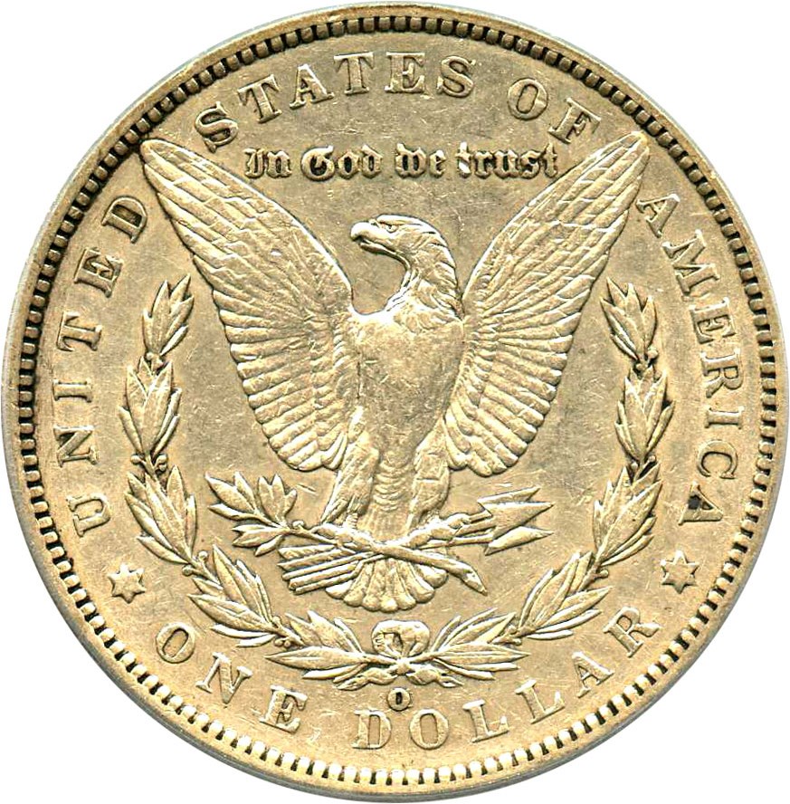 image for: 1900-O $1 PCGS AU50 (VAM-8A, O/CC, Top 100) 