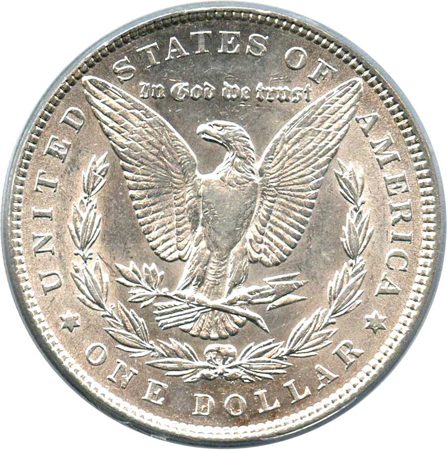 image for: Hot 50 VAM: 1885 $1 PCGS AU55 (VAM-1B, Pitted Reverse) 