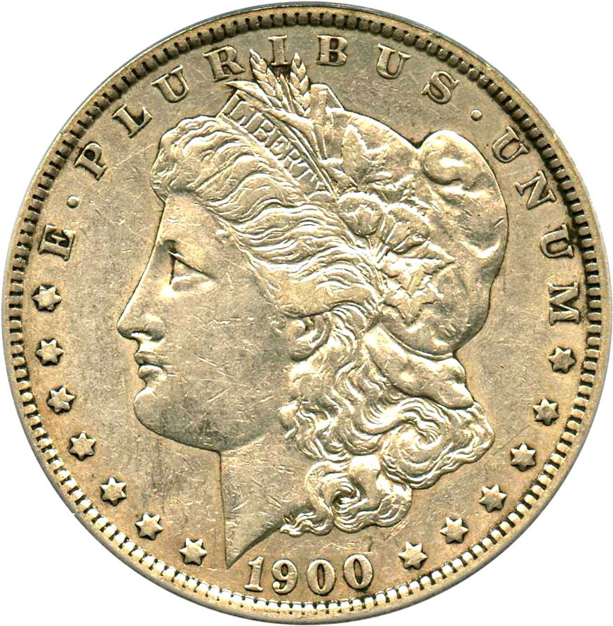 image for: 1900-O $1 PCGS AU50 (VAM-8A, O/CC, Top 100) 