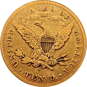 image for: 1876-S $10 PCGS F12 (OGH)