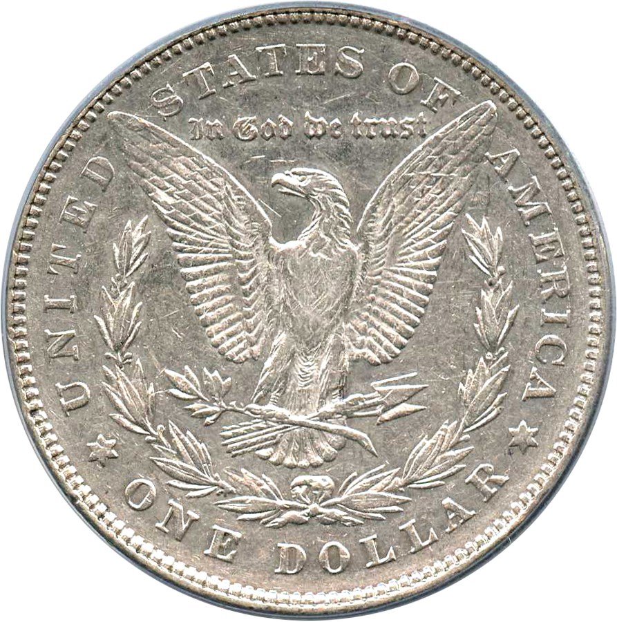 image for: Top 100 VAM: 1878 7TF $1 PCGS AU50 (Reverse of 1878, VAM-70, Doubled RIB)