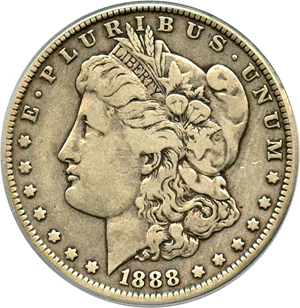 image for: Top 100 VAM: 1888-O $1 PCGS F15 (VAM-6, Oval O)