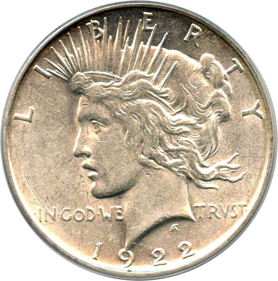 image for: Top 50 VAM: 1922-D $1 PCGS AU53 (VAM-7, Tripled Reverse) 