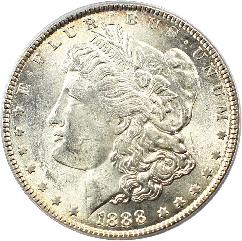 image for: 1888 $1 PCGS MS63 (VAM-4, Doubled Reverse)