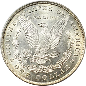 image for: 1878 8TF $1 PCGS AU58 (VAM-14.1, Alligator Eye)