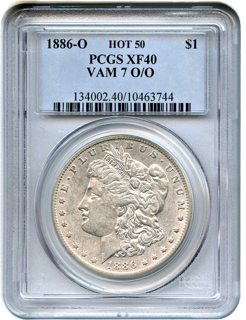 image for: Hot 50 VAM: 1886-O $1 PCGS XF40 (VAM-7, O/O)