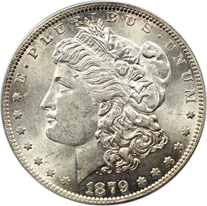 image for: Top 100 VAM: 1879-O $1 PCGS AU58 (VAM-4, O/Horizontal O)