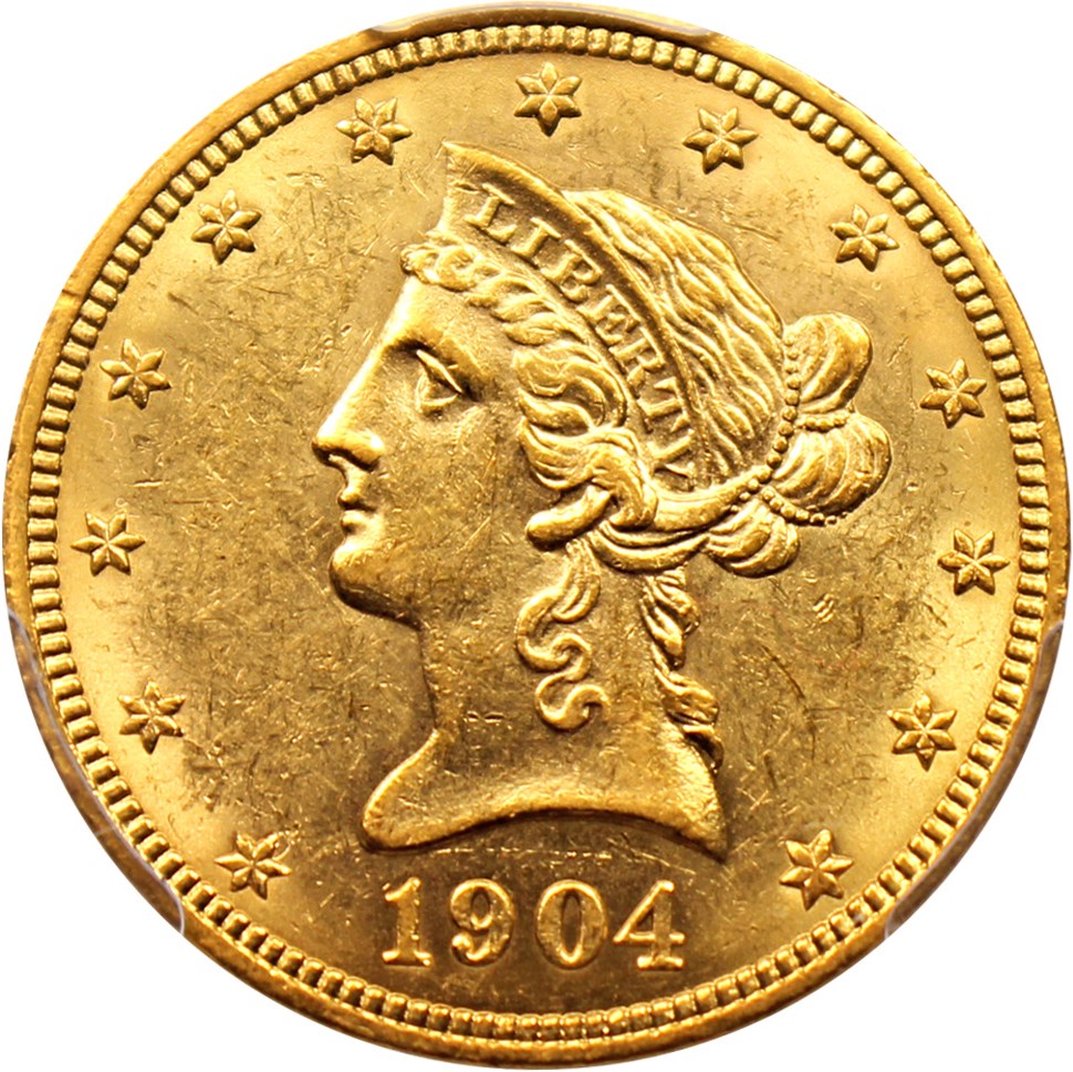 image for: 1904 $10 PCGS AU58