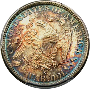 image for: 1877-S 25c PCGS/CAC MS67