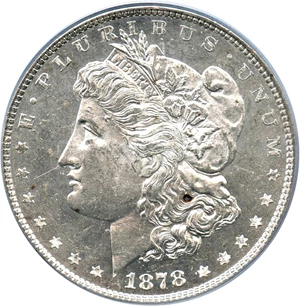 image for: 1878 8TF $1 PCGS/CAC MS62 (VAM-21, Broken R&B)