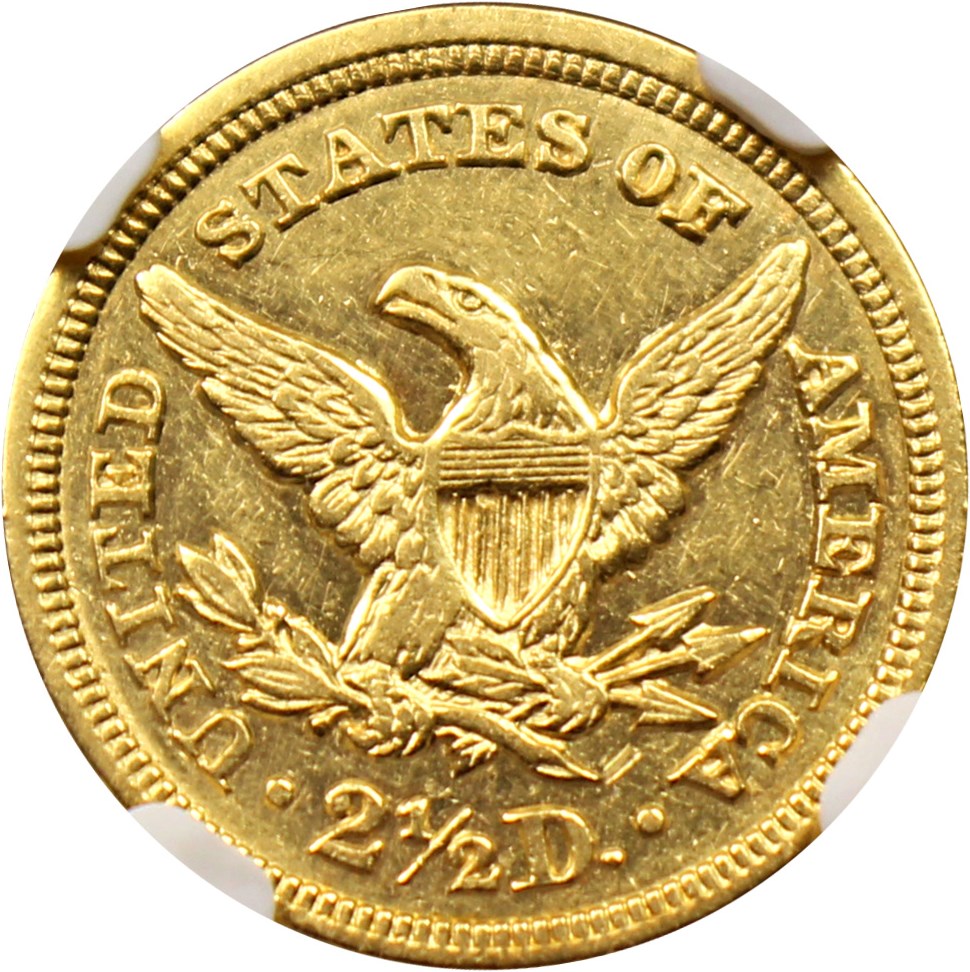 image for: 1849 $2 1/2 NGC AU55