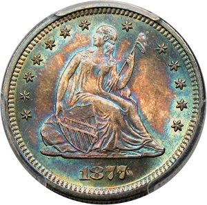 image for: 1877-S 25c PCGS/CAC MS67