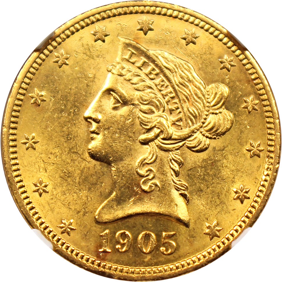 image for: 1905 $10 NGC MS62