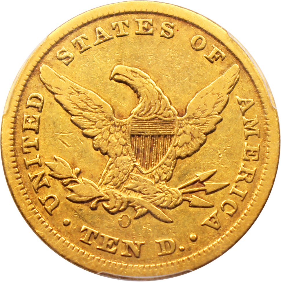image for: 1854-O $10 PCGS VF30 (Small Date)