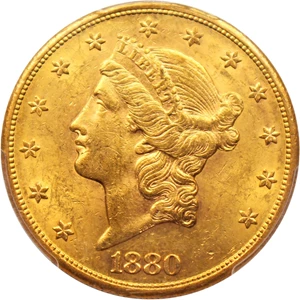 image for: 1880-S $20 PCGS MS61