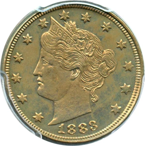 image for: 1883 5c PCGS AU Details (No Cents, Cleaning)