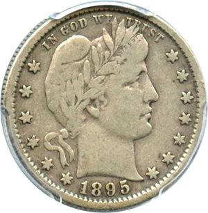 image for: 1895-S 25c PCGS F15