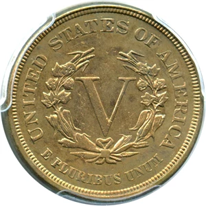 image for: 1883 5c PCGS AU Details (No Cents, Cleaning)
