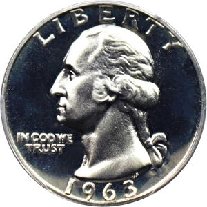 image for: 1963 25c PCGS Proof 68