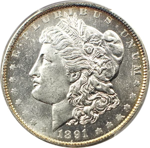 image for: 1891-O $1 PCGS/CAC MS64 PL
