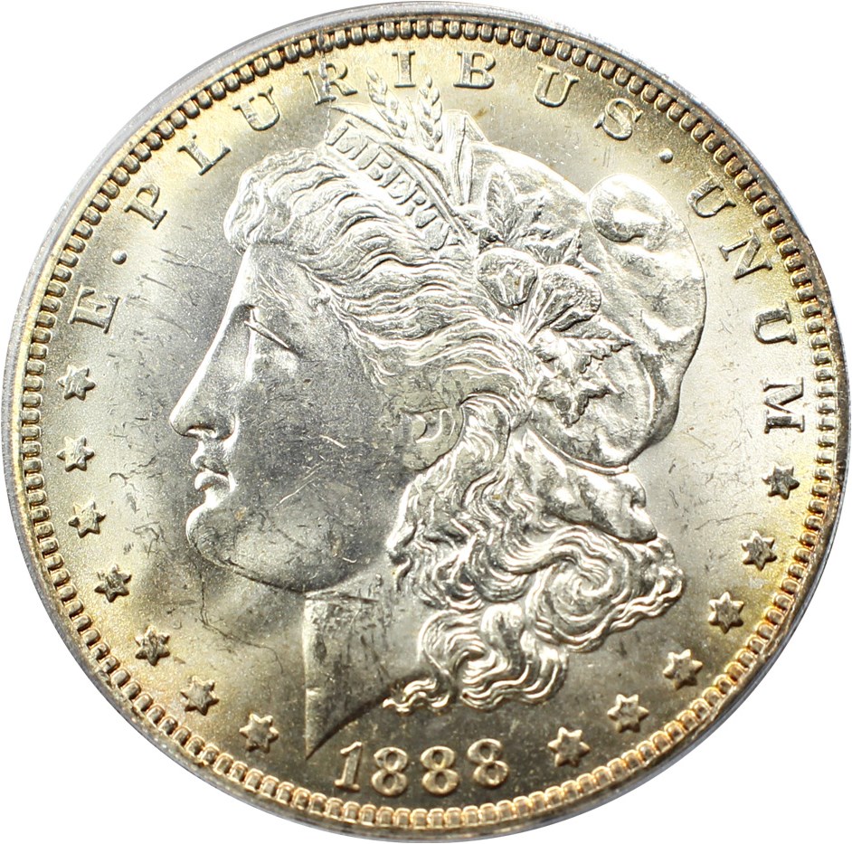 image for: Top 100 VAM: 1888-O $1 PCGS/CAC MS63 (VAM-1A, Clashed E) 
