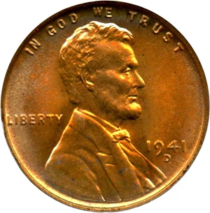 image for: 1941-D 1c NGC MS67 RD