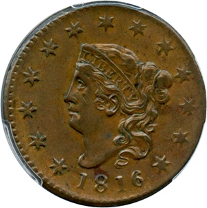 image for: 1816 1c PCGS/CAC AU53