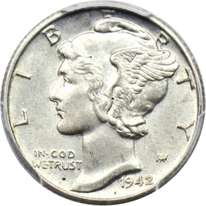 image for: 1942/1-D 10c PCGS MS62 FB