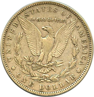 image for: Top 100 VAM: 1880 $1 PCGS/CAC VF35 (VAM-8, 8/7 Ears)