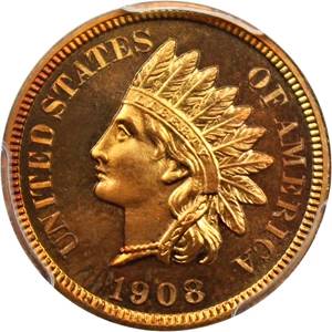 image for: 1908 1c PCGS Proof 66 RD