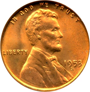 image for: 1953-S 1c NGC MS67 RD