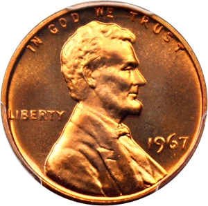 image for: 1967 1c PCGS SP67 RD (Special Mint Set)