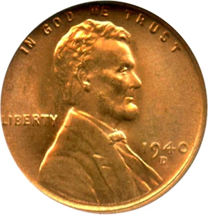 image for: 1940-D 1c NGC MS67 RD