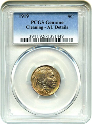 image for: 1919 5c PCGS AU Details (Cleaning)