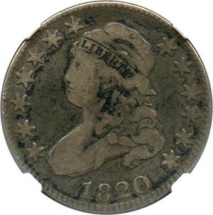 image for: 1820 25c NGC/CAC VG-08 (Small 0)