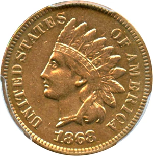image for: 1868 1c PCGS XF Details (Cleaning)