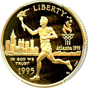 image for: 1995-W Olympic Torch $5 PCGS Proof 69 DCAM