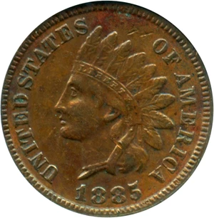 image for: 1885 1c DGS AU50 Details (Cleaned, Corroded)