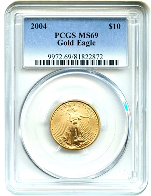 image for: 2004 Gold Eagle $10 PCGS MS69