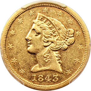 image for: 1843-O $5 PCGS XF45