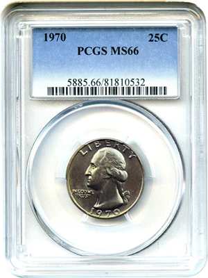 image for: 1970 25c PCGS MS66