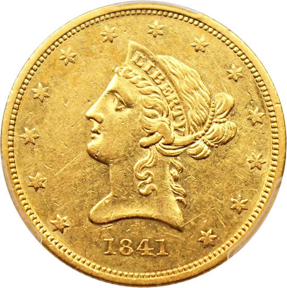 image for: 1841 $10 PCGS AU55