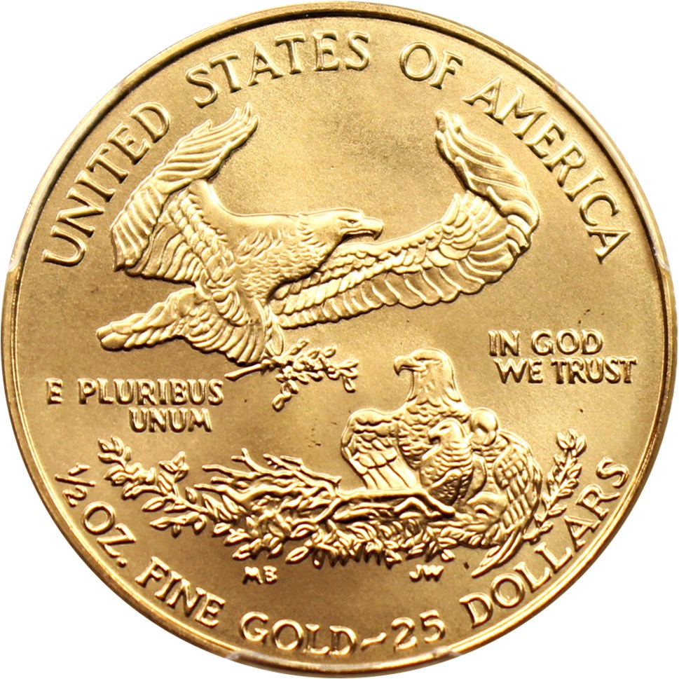 image for: 1999 Gold Eagle $25 PCGS MS69