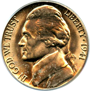 image for: 1941-D 5c PCGS MS67
